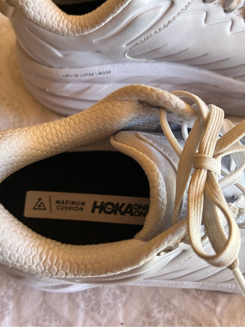 HOKA Sneakers in Frost/Frost Size 8.5 - Picture 9 of 12